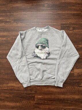 Philadelphia Eagles Swoop Eagle Grey Heathered Unisex Crewneck nwot